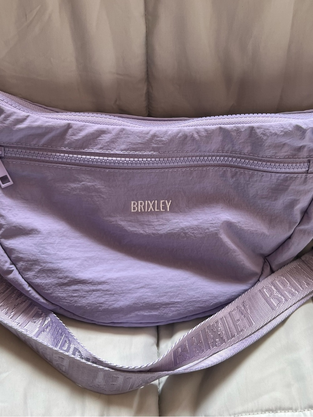 Brixley Lavender Crossbody Sling Bag with Branded Strap